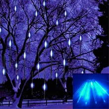 30 см метеоритный дождь трубы Светодиодная лампа 100 в 220 В ЕС США вилка Рождественская гирлянда Сказочный свет свадебный сад украшение Рождество