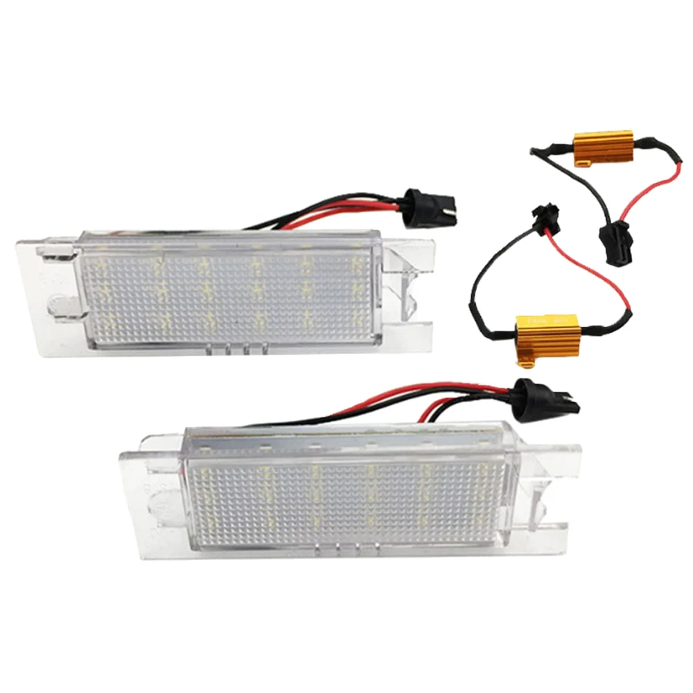 2 x SMD 3528 Белый свет 18 светодиодов Лампа для номерного знака 12 В Opel Astra Zafira H Corsa DB Canbus