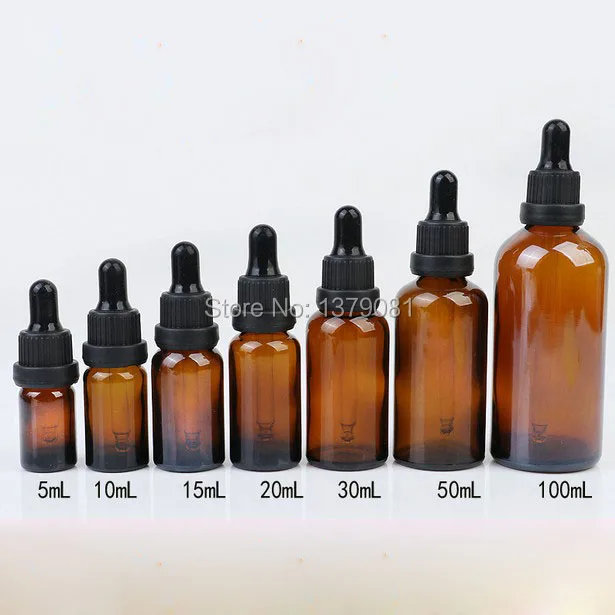 5ml,10ml,15ml,20ml,30ml,50ml,100ml Brown Glass Bottles with Dropper Essential Oil Bottle Black Rubber DIY Sample Vials духи avon 10ml 30ml 30ml