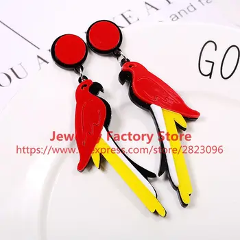 

200sets /lot exclusive red color bird earrings hot selling lady jewelry earrings for women stylish wholesale earrings