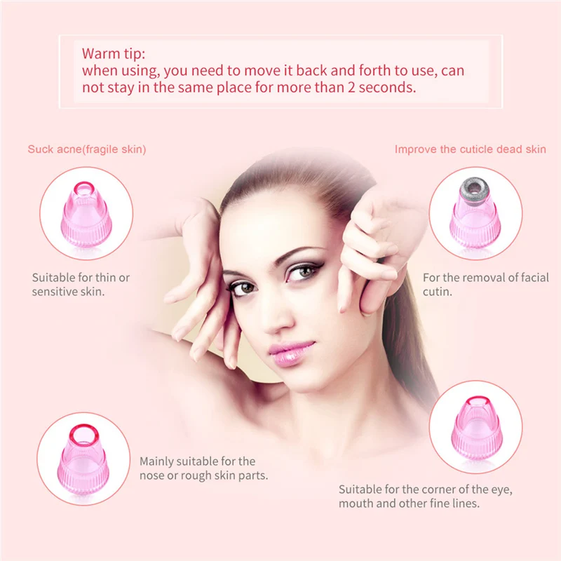 Face Cleaner Acne Black Dot Pimple Blackhead Remover Face Electric Blackhead Vacuum Cleaner Pore Blackhead Skin Care Tool Beauty