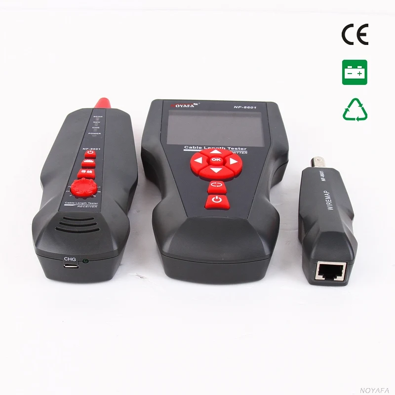 Тестер сетевого кабеля Noyafa NF-8601 Ethernet для PING/POE BNC RJ45 RJ11 телефонный тестер для телефонного кабеля с цифровым ЖК-дисплеем