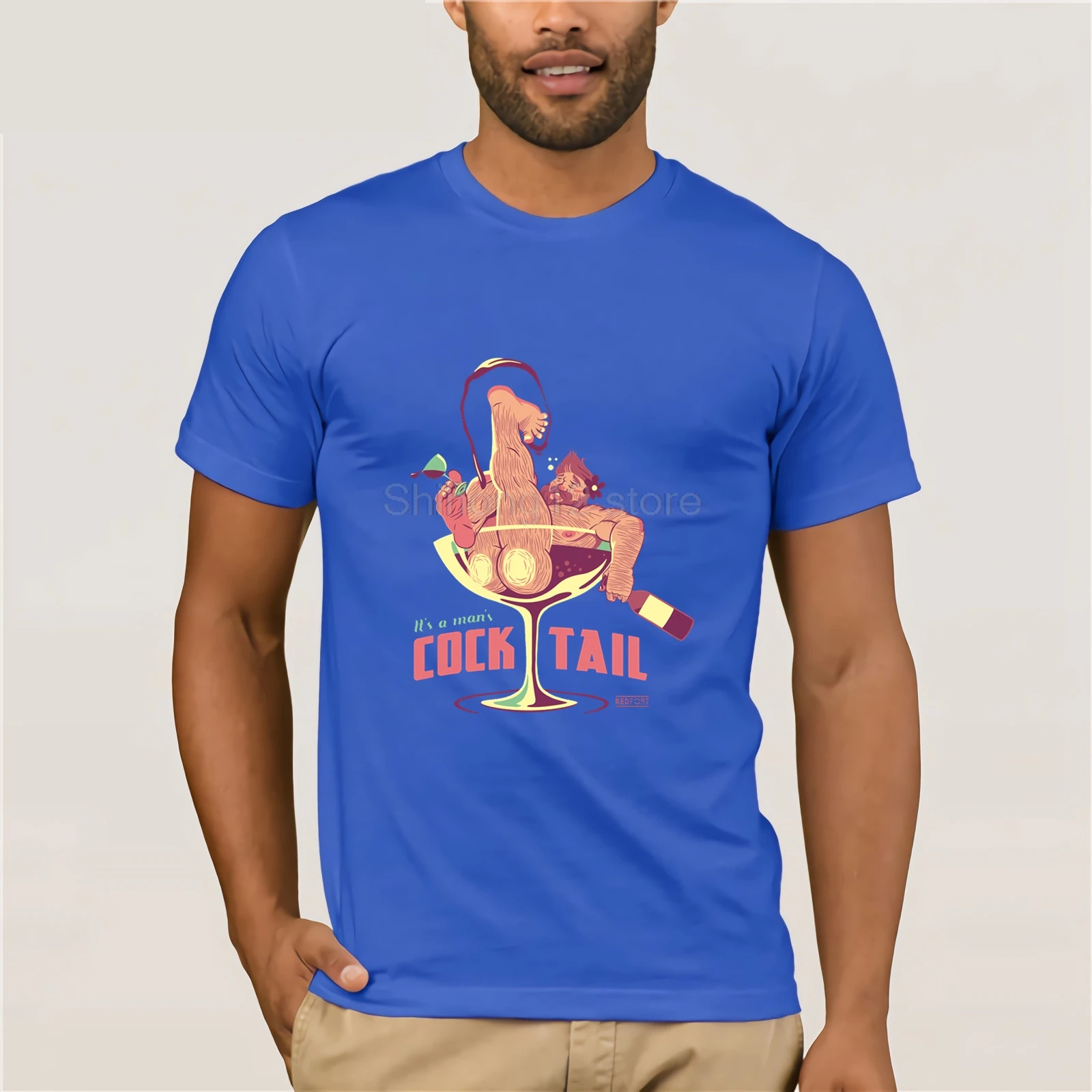 

Gay Bear It's a man's cocktail T-Shirt GILDAN cotton round neck T-shirt youth trend men's short-sleeved T-shirt