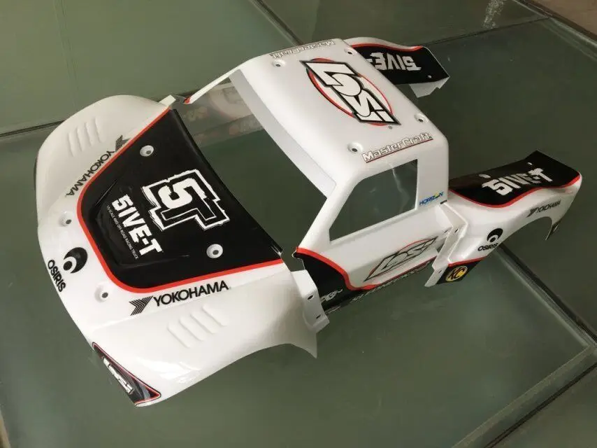 Team Losi LOSB 8105 полный окрашенный Комплект кузова 1/5 корпус 5IVE-T pc Rc грузовик 4WD - Цвет: white body