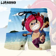 LIASOSO 3d принт японского аниме одна деталь Roronoa Зоро Тони Чоппер Мужские шорты пляжные крутые летние брендовые шорты X1349