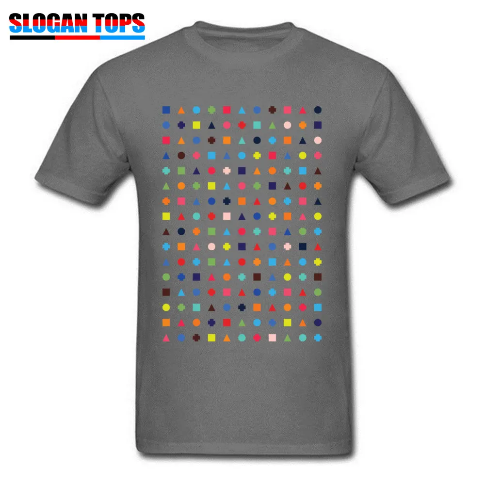 T Shirt Tops Shirts Dot Triangle Square Plus Repeat! Labor Day Pure Cotton Round Collar Men's T-shirts Design 2018 Hot Sale Dot Triangle Square Plus Repeat! carbon