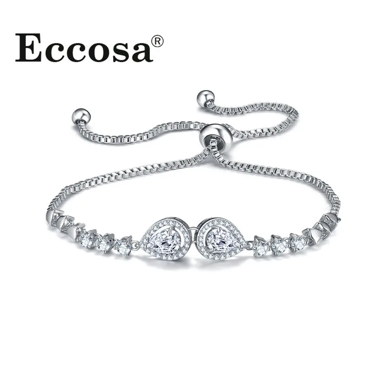 Eccosa Cubic Zircon Fashion Jewelry Accessories Adjustable Bracelet