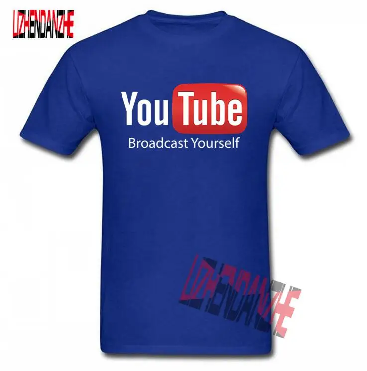 Логотип Youtube печати футболка для мужчин лето люксовый бренд одежда топы футболки