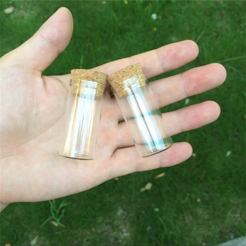 5ml 10ml 12ml Mini Glass Vials Jars In Vitro Bottles With Corks Stopper Glass Test Tube Transparent Mason Jars Bottles 100pcs