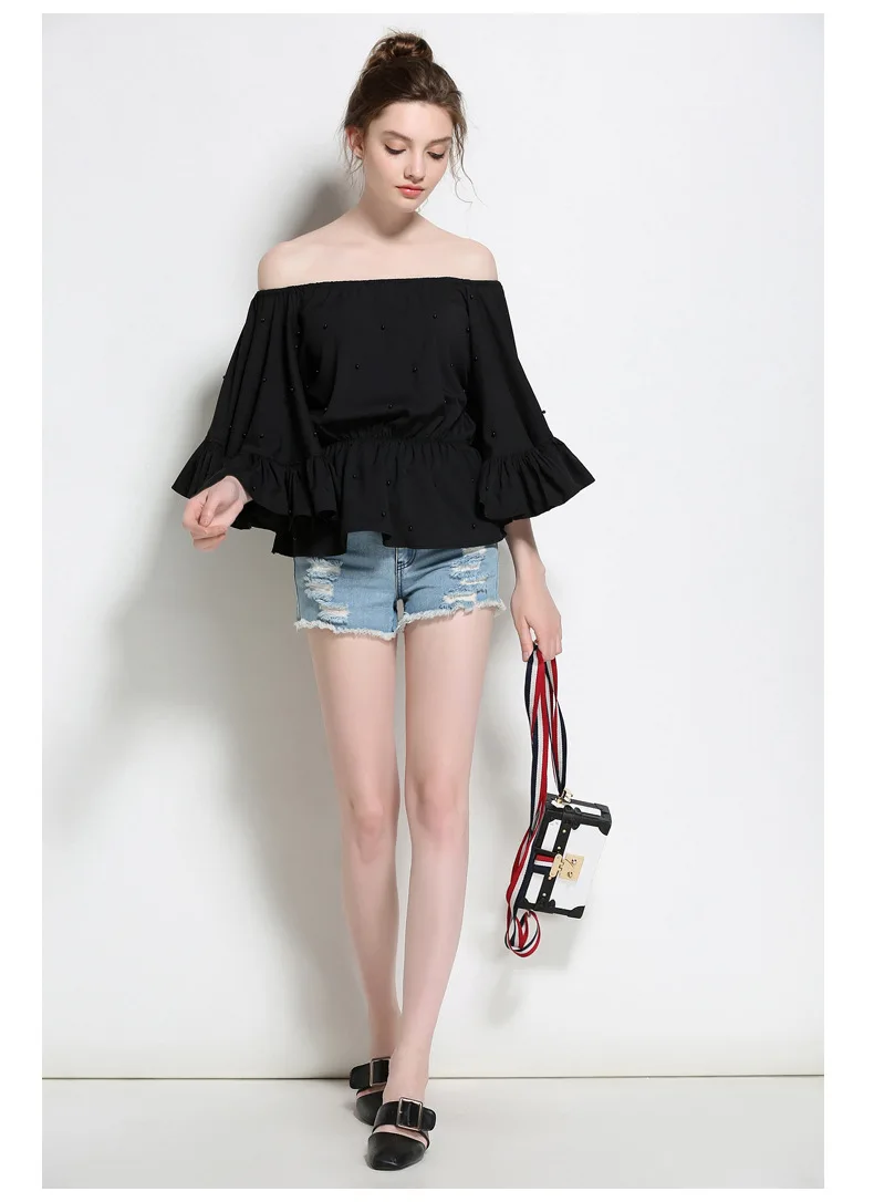 Beading Womens Blouse Shirt  (12)