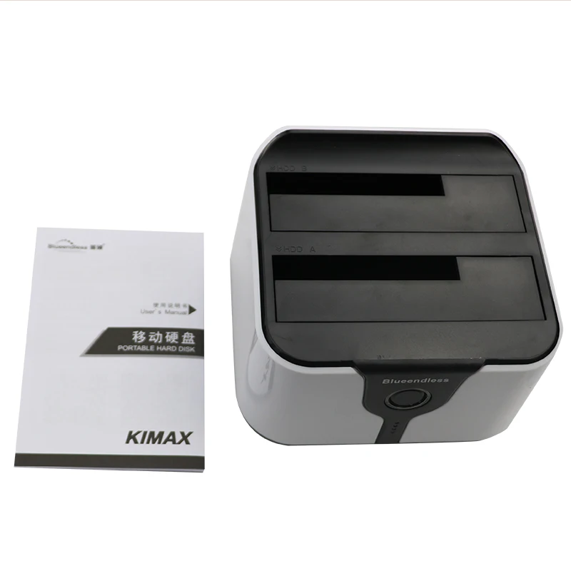 dual bay hdd docking station clone function sata 2 hd case 3.5 2.5inch usb3.0 5 gbps 4TB hard disk box HDD SSD read data device external hard disk case 3.5