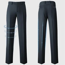 Новые модные дизайнерские Для мужчин; высокое качество морщин устойчивостью молния Fly костюм брюки формальные Бизнес костюм для встречи брюки для Для мужчин