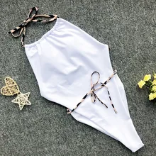 Верх на бретельках, костюм для плавания, Для женщин спинки Монокини стринг купальный костюм сексуальный пуш-ап, купальник, комбинезоны с высоким вырезом, бикини Для женщин