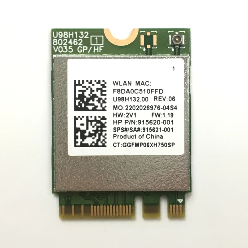 RTL8821CE 802.11AC 1X1 Wi Fi + BT 4 2 комбинированный адаптер карта SPS 915621 001 беспроводная netowrk для