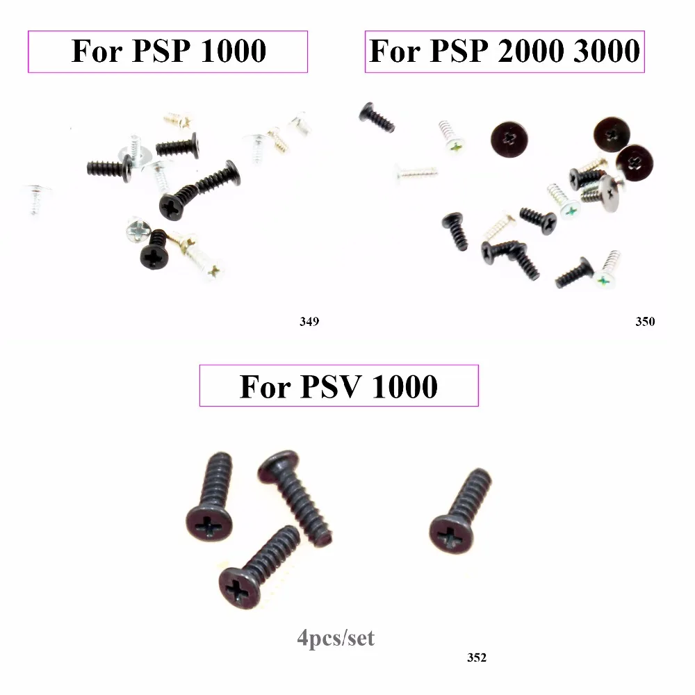 

ChengHaoRan 1 set For PSP 1000 PSP2000 PSP 3000 Screws Full Screw Set Repair Parts for Sony PSP 1000 1001