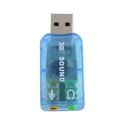 Шт. 1 шт. портативный компактный 3D Аудио карты USB 1,1 Mic/Динамик адаптер 7,1 CH объемный звук для ПК ноутбук Прямая поставка