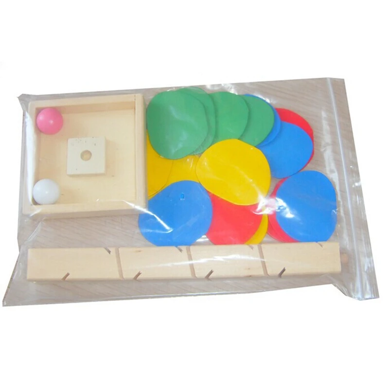Детская деревянная игрушка-головоломка, блоки, мяч, бегущая дорожка, игры для сборки, 0-12 месяцев, Детские обучающие игрушки Монтессори - Цвет: Ball game