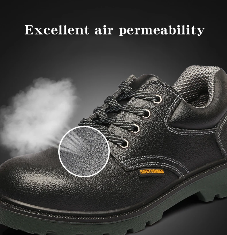 Черная Повседневная Рабочая защитная обувь; мужские военные ботинки со стальным носком; промышленная обувь; нескользящая обувь; подошва; прокол; дышащий светильник