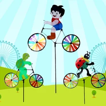 Вертушка ветер Spinner 3D цвет случайный пластиковое украшение газон сад двор