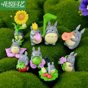 

9pcs/lot My neighbor Totoro figure gifts doll resin miniature figurines Toys plactic japanese anime