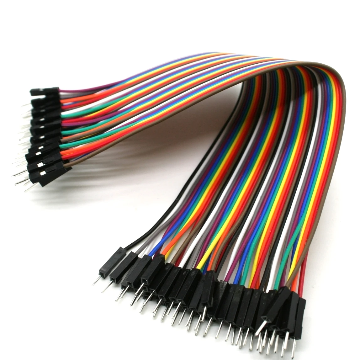 

40pcs in Row Dupont Cable 20cm 2.54mm 1pin 1p-1p male to Male jumper wire