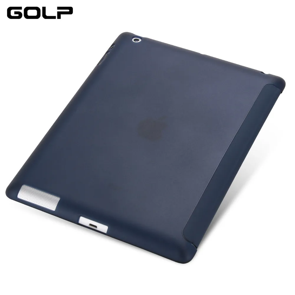 Чехол для iPad 2 3 4, golp Ultra Slim искусственная кожа флип чехол мягкая Вернуться ТПУ Magentic Smart Cover для iPad 2 3 4 A1430 a1460