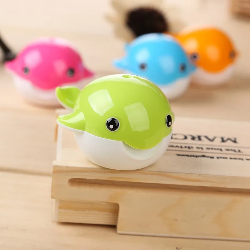 

12pcs/lot kawaii stationary Small whale mechanical pencil sharpener machine for kids office school supplies