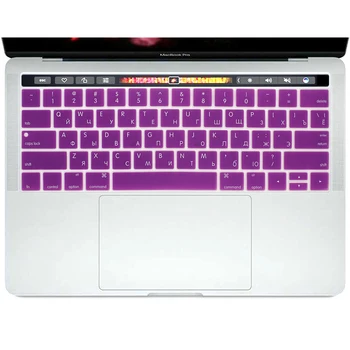 

US Enter Russian Language Silicone Keyboard Cover Skin For MacBook Pro 13" A1706 Pro 15" A1707 With Touch Bar Release 2016