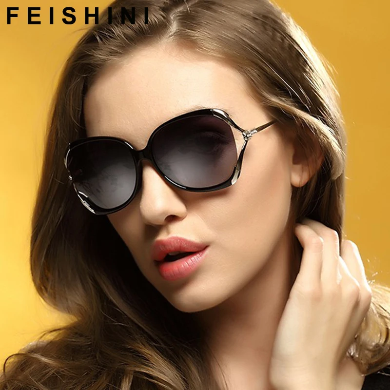 Солнцезащитные очки Feishini оверсайз качественные устойчивые к усталости
