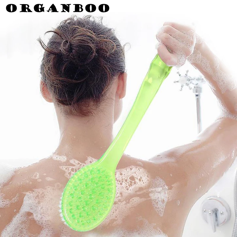ORGANBOO 1PC Colorful long handle bath brush massage and rubbing back