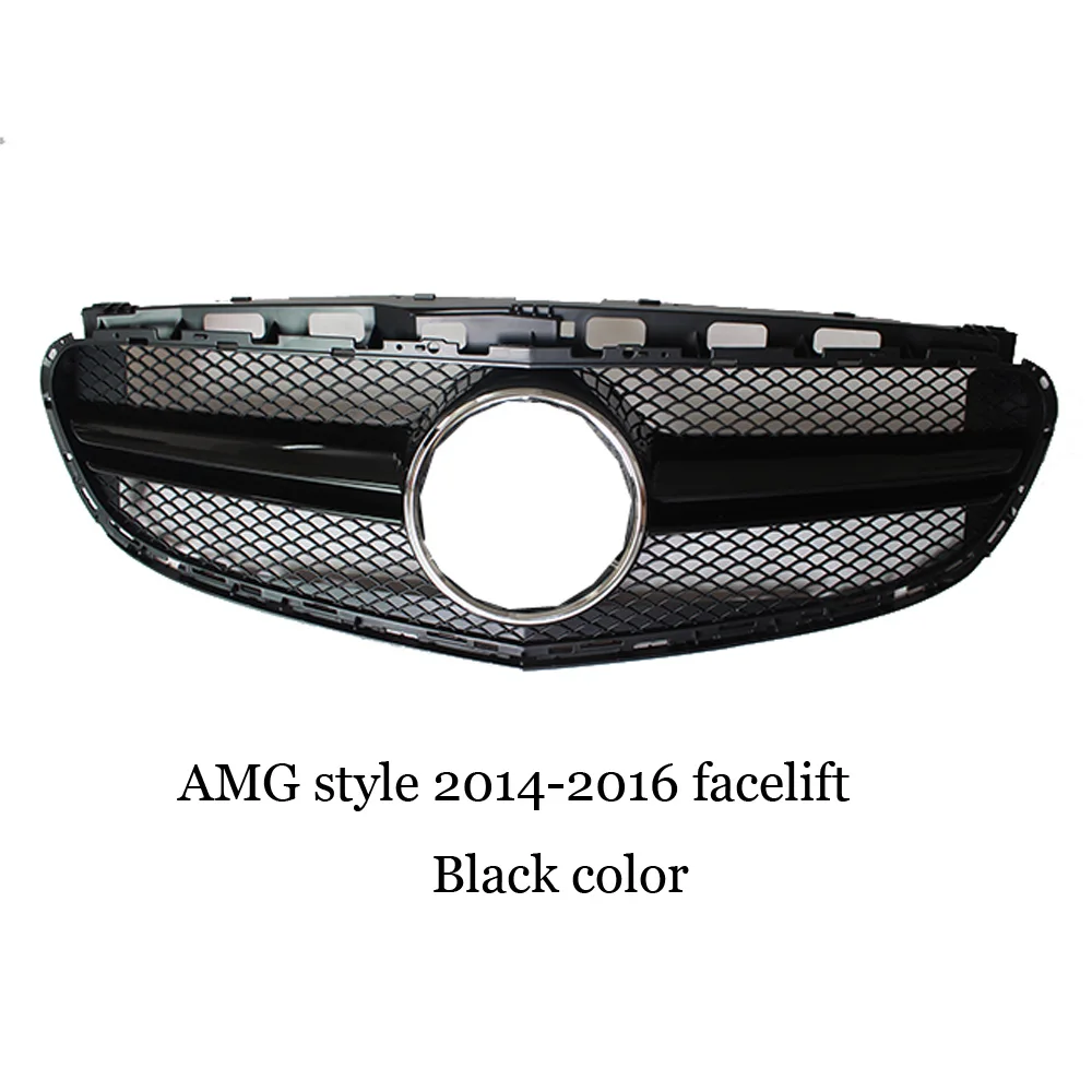 W212 Front Bumper Grille Mesh for Mercedes E class W212 GT / Diamond / AMG Style 2010- E200 E250 E300 E350 E400 - Цвет: AMG Black 14-16