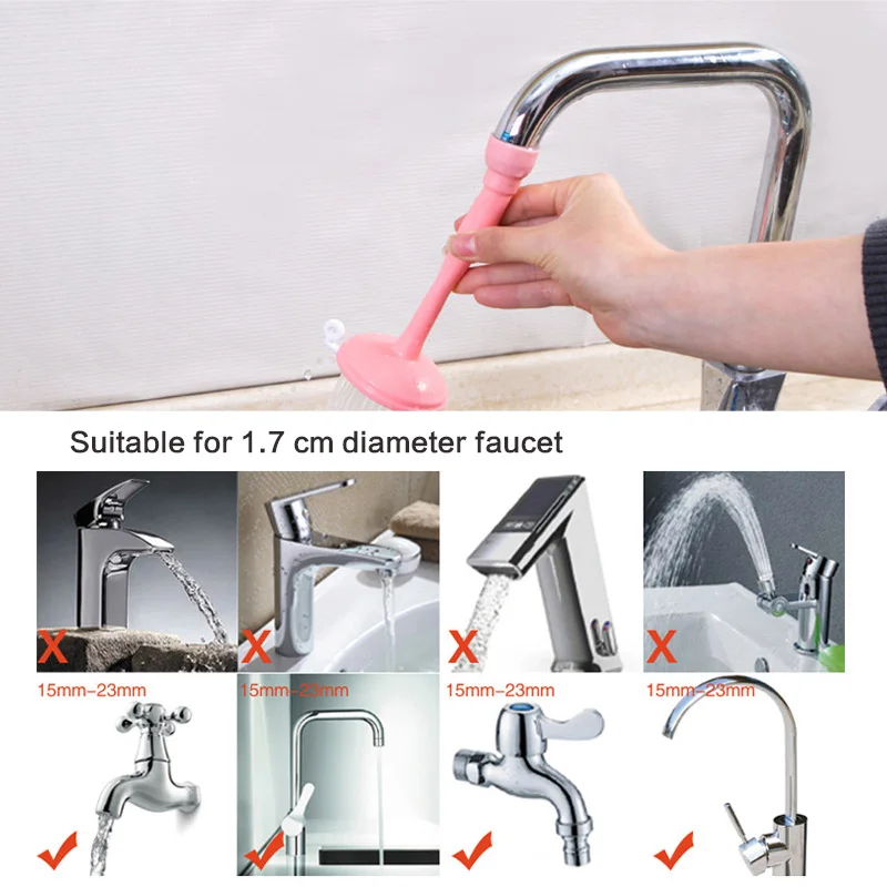 Kitchen Faucet Extender Shower Head Rotating Adjustable Shower Water-saving Tap Nozzle bathroom faucet extender home tools