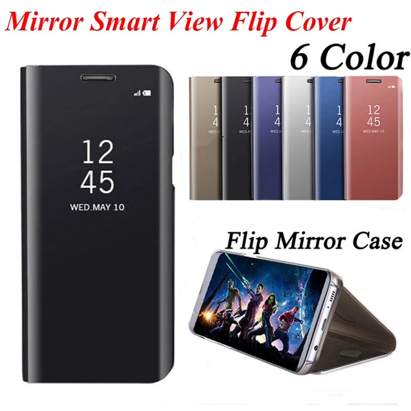 

Clear View Mirror Flip Case For Huawei Honor 10 Luxury PU Leather Cover For Huawei Honor 10 Phone Case Honor10 Phone Bag 5.84''