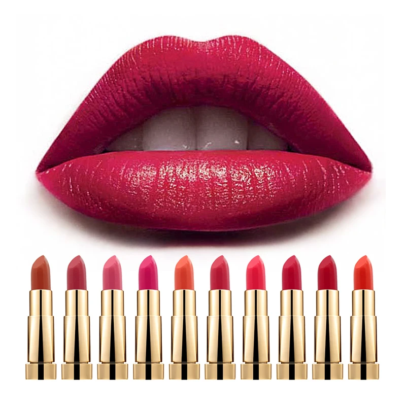 MISS ROSE 12 Colors Makeup Red Color Matte Lipstick Vitamin E Waterproof Matte