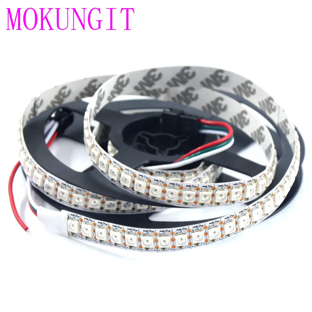 Быстрая доставка 20X1M DC5V SK6812 WS2812B 144 светодиодов/m черный и белый SMD 5050 RGB Мечта