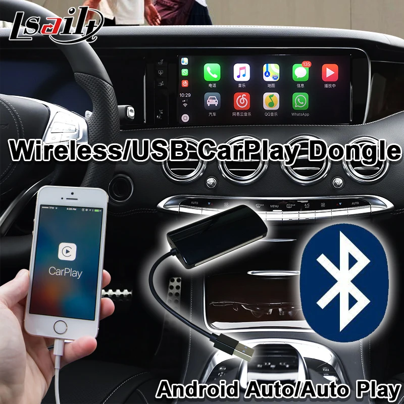 Беспроводной/USB ключ CarPlay для Lexus, Nissan, Pathfinder, Ford, Mazda, toyota и т. д. Поддержка Android auto, auto play по Lsai