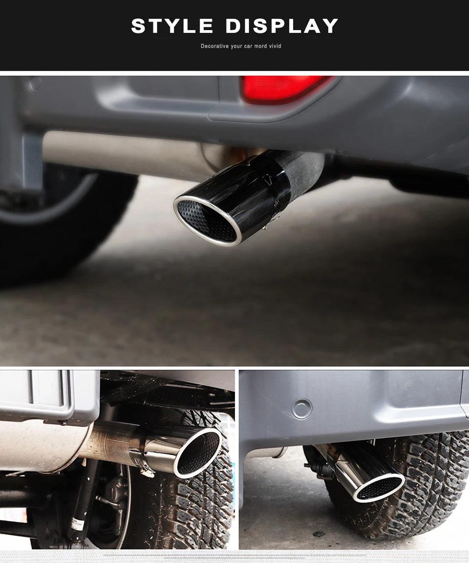 SHINEKA глушители для Jeep Wrangler JL Хвостовая труба хромированная нержавеющая сталь выхлопная труба для Jeep Wrangler JL