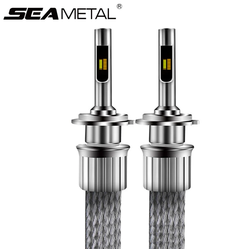 

H1 H3 H7 H4 H11 9005 9006 Car LED Light Headlight Bulb Front Lamp LEDs 8000LM 50W Dual Color In One External Head Lights