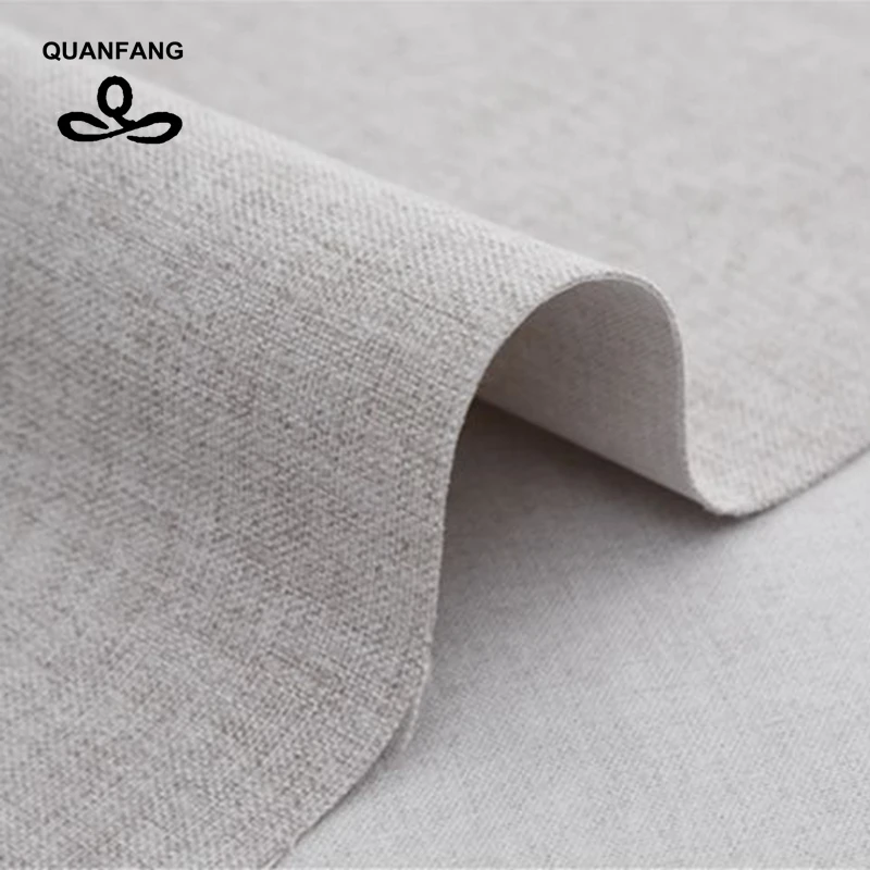 QUANFANG الصلبة كولو تقليد لون الكتان النسيج ل اللحف/DIY الخياطة أريكة مفرش طاولة/الأثاث غطاء tecidos a مترو نصف متر