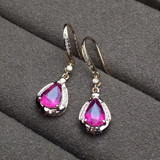 factory wholesale SGARIT brand new fashion 18k real gold Amethyst natural gemstone Imbue Diamond stud earrings jewelry 5