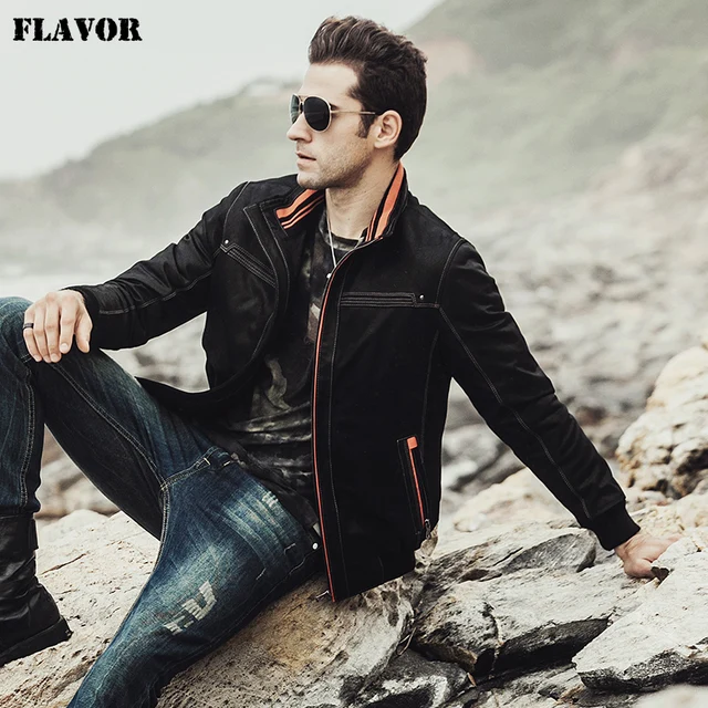 FLAVOR 2017 NEW Men s Real leather coat Padding cotton warm Autumn Winter male Genuine Leather NEW Men's Real leather coat Padding cotton warm Autumn Winter male Genuine Leather Jacket