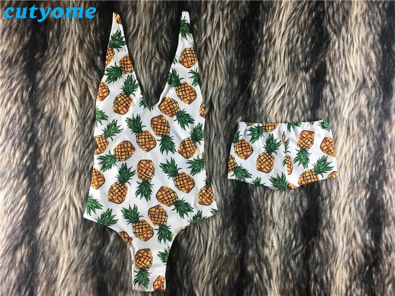 Mother Daughter Father Son Matching Swimsuits Pineapple Bikini Shorts Family Swimwear Outfits Mommy And Me Dad Mom And Daughter (7)