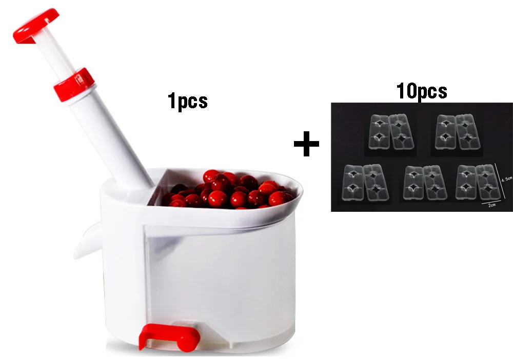 Новинка! супер машина для удаления сердцевины из вишневого камня с контейнером, кухонные гаджеты - Цвет: 1maker 10pad