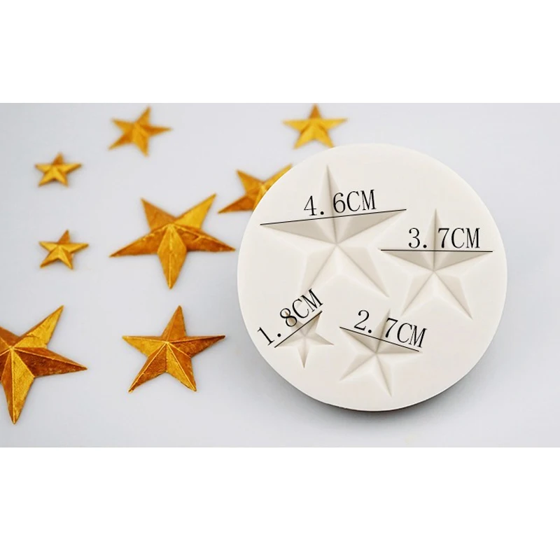

DIY Silicone Fondant Cake Molds Star Shape Chocolate Moulds Cake Decor Tool Baking Supplies LKS99