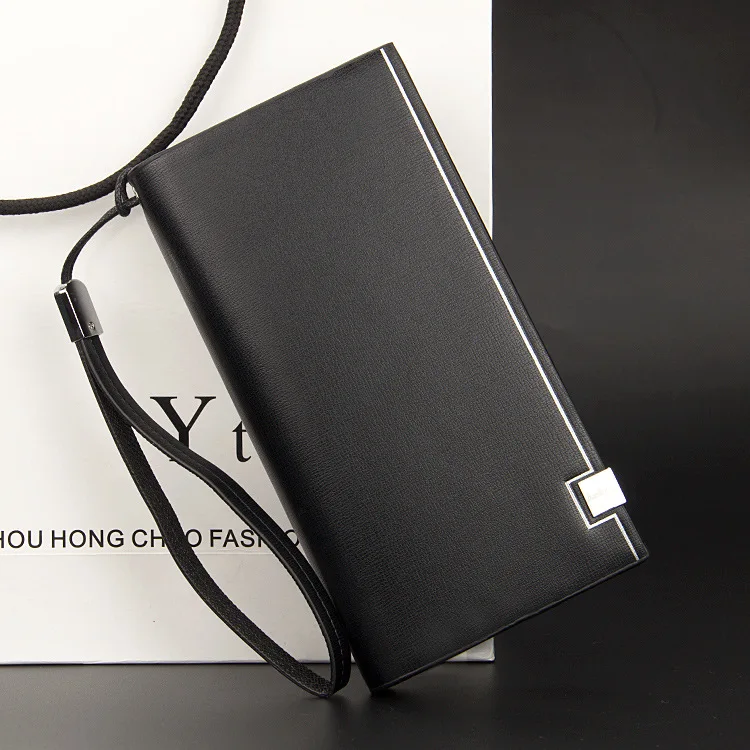 Baellerry Purse Fashion Men's Wallet Male Black Clutch PU Leather