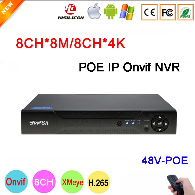 8MP/6mp/5mp/4mp/3mp/2mp IP Камера Dahua Панель Hi3536C Xmeye 8CH * 8MP/8CH * 4 K 8-канальный H.265 48 V POE видеонаблюдения NVR Onvif Бесплатная доставка