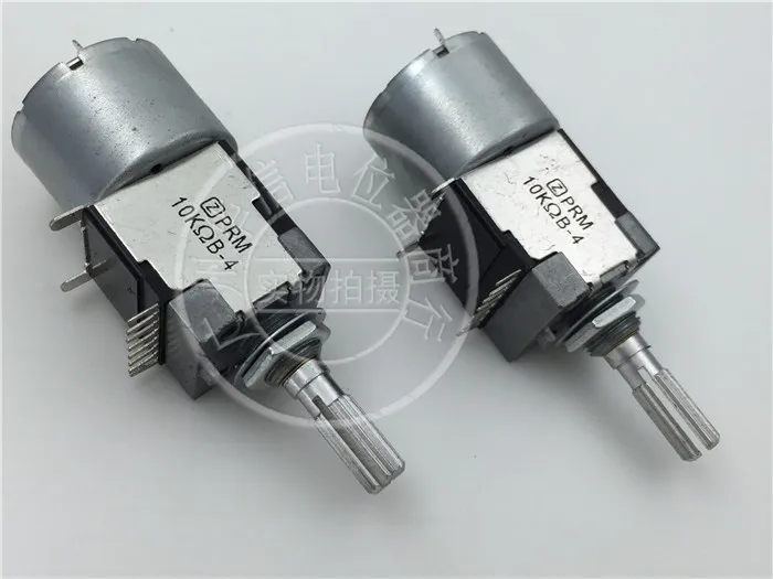 

1pcs/lot Z domestic single row of 8 feet with motor double potentiometer B10K 10KB-4 [WHE1615] handle length 25MM flowers