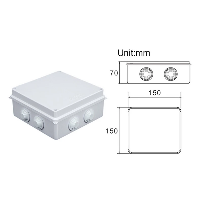 ABS пластик IP65 IP66 Водонепроницаемые распределительные коробки DIY наружный Электрический соединительный кабель филиал распределительная коробка корпус