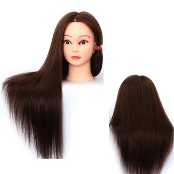 

Female Mannequin Hairdressing Styling Training Head High Quality 60cm Brown Hair Mannequin Head Hairdressing Doll Heads