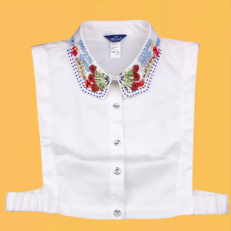 

Vintage Pearl Fake Collar Women Detachable Collars 2018 Fake Shirt Collar White Women False Collar Shirt Detachable Nep Kraagie